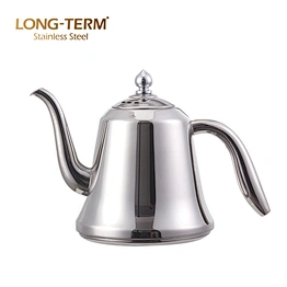 L2211 1.5L Stainless Steel Camping Palm Restaurant Tea Kettle With Strainer