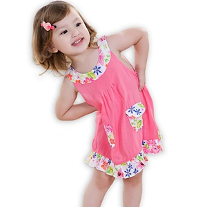 kids clothing wholesale hot sale cotton fabric girl dresses