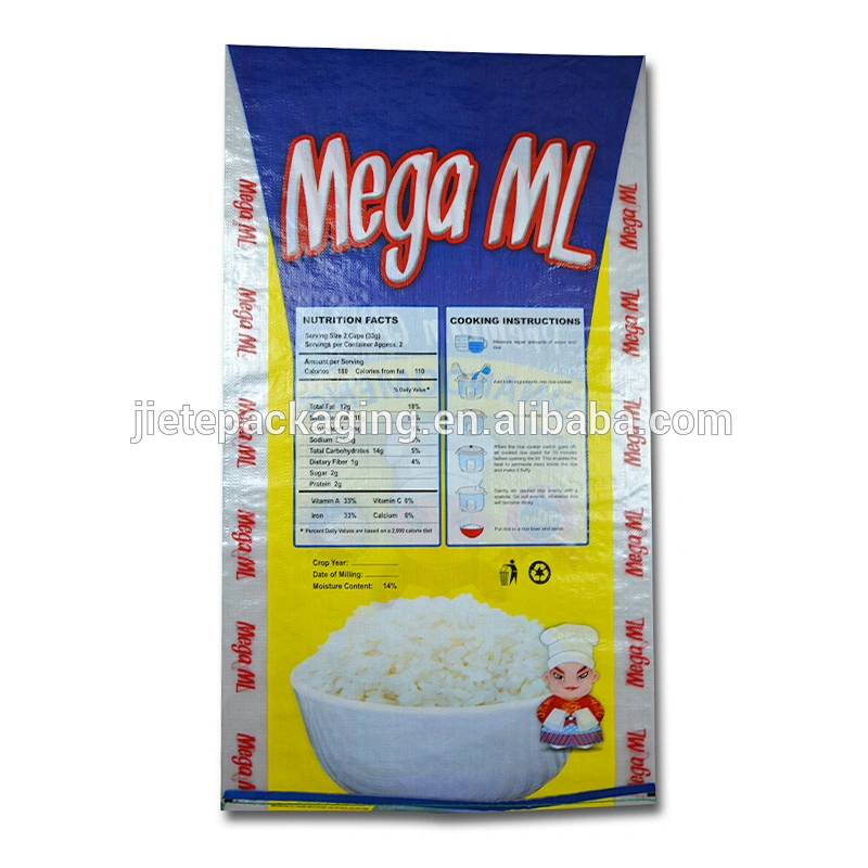 China pp woven bag 50kgs for packing flour, rice, wheat, corn, grain