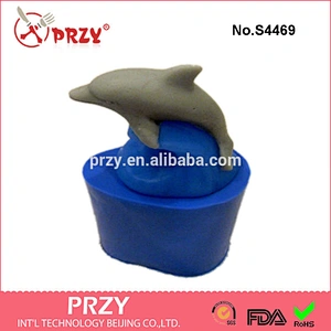 Dolphin on a wave mold for soap silicone 3d soap mold Eco-friendly silicone mold