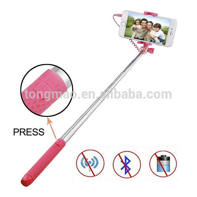 2016 Hot Sale Super Mini Telescopic Handheld Folded cable Selfie Stick