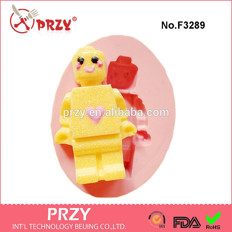 F3289 Lego Man silicone molds for cake decoration silicone lego mold food grade lego mold