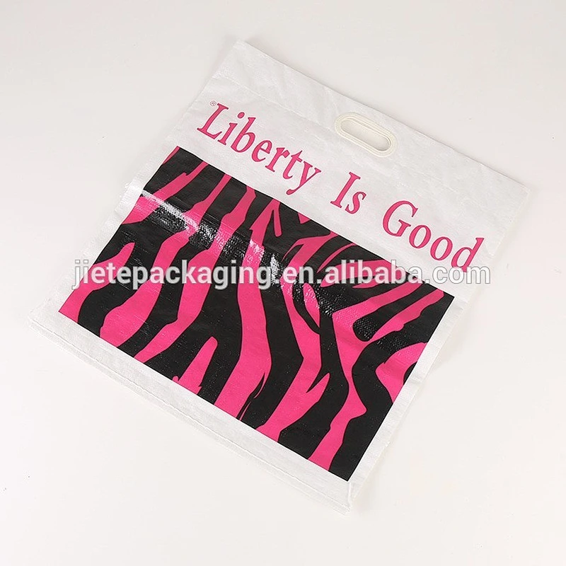 Industrial and agriculture use bopp laminated pp woven fabric white plastic shopping bag for flour,sugar,feed,fertilizer,cement