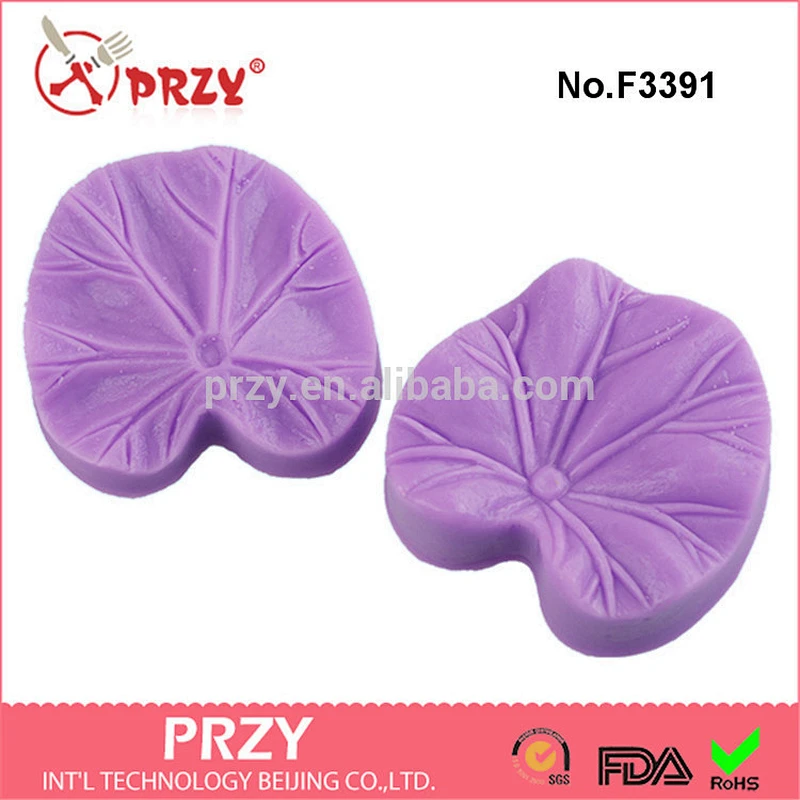 F3391 Silicone maple leaf fondant mould,Silicone 3D leaf press mold