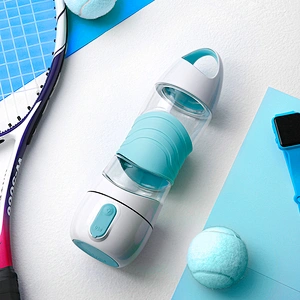 Creative Spray Water Beauty Water Cup Outdoor Sport Portable Water Bottle Beautiful Plastic Cup with Emergency Lighting