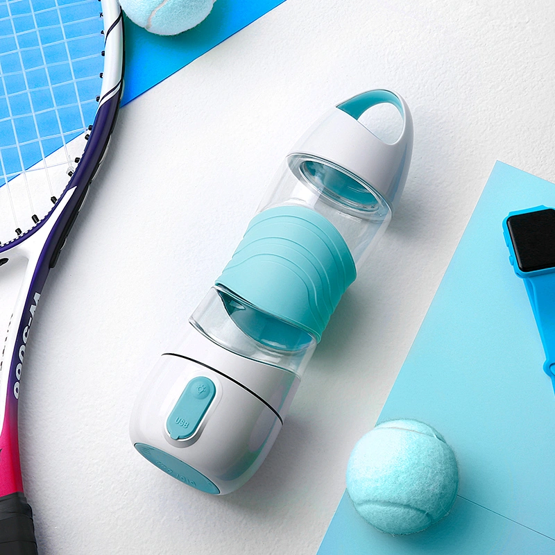 Creative Spray Water Beauty Water Cup Outdoor Sport Portable Water Bottle Beautiful Plastic Cup with Emergency Lighting