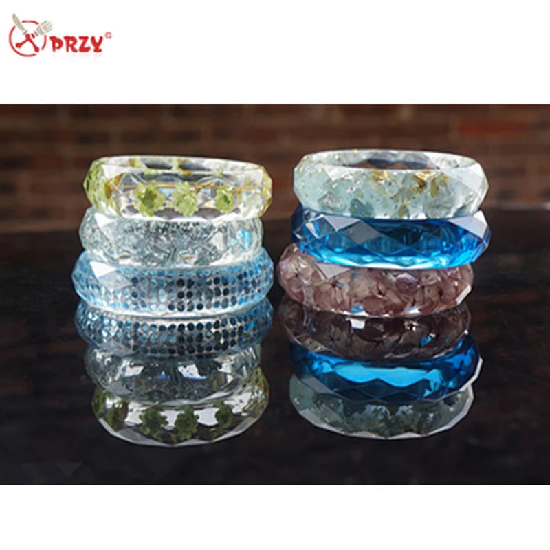 DIY diamond face Bracelet mould Crystal Jewelry Epoxy mold Dried Flower bracelet Molds