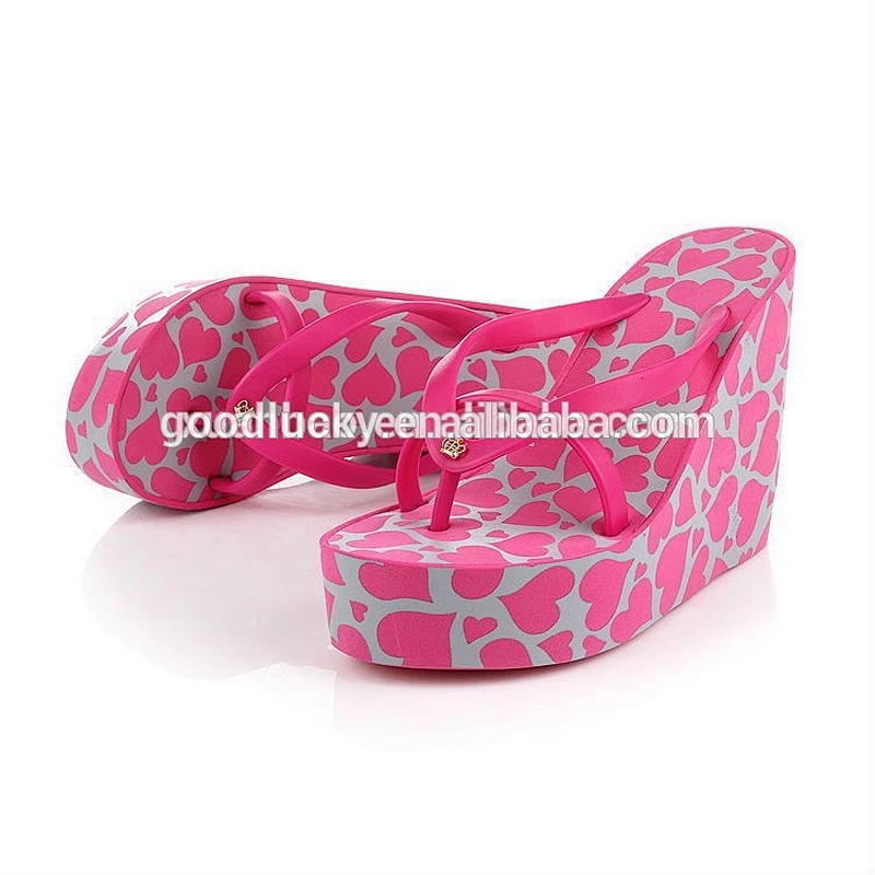china New summer fashion high heel lady flip flops slippers