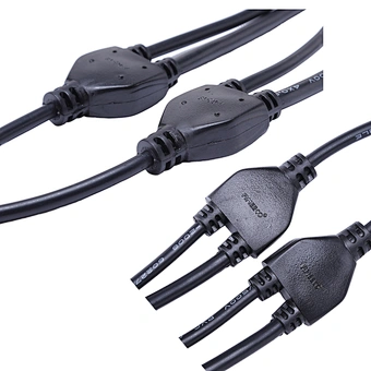 Y type female dc  power 1in 4 out waterproof  led connector