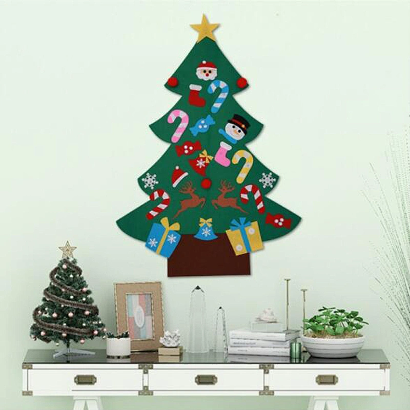 Wholesale New Design 3D Christmas Hanging Decorative Christmas Tree Decoration Gift Large Size Handmade DIY Felt Cloth Gift