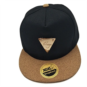 Best seller PU Printed Brim Plain Snapback Hats
