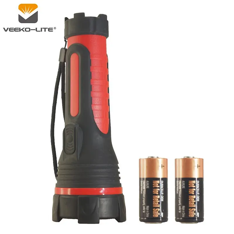 2018 hot sale 1W 2D Battery 5LED TPR torch rubber light waterproof flashlight