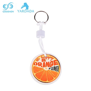 High quality gift key ring,double layer customized cute fruit key chain