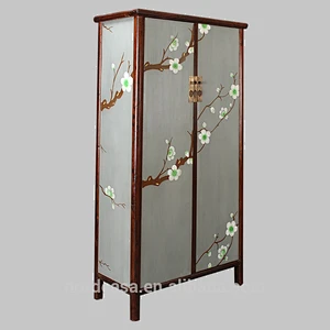 recycle pine wood two door antique style chinese wardrobes