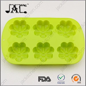 6 Flowers Silicone Muffin Cups Handmade Cake Baking Mold