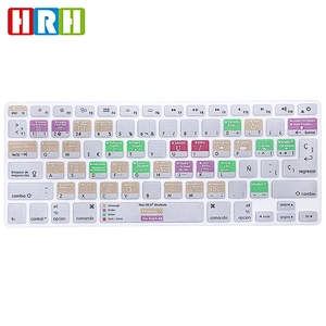 Durable For Mac OSX Hot key Silicone Material Spanish Keyboard Skins silicone keyboard for Macbook Air 13 Cover for macbook