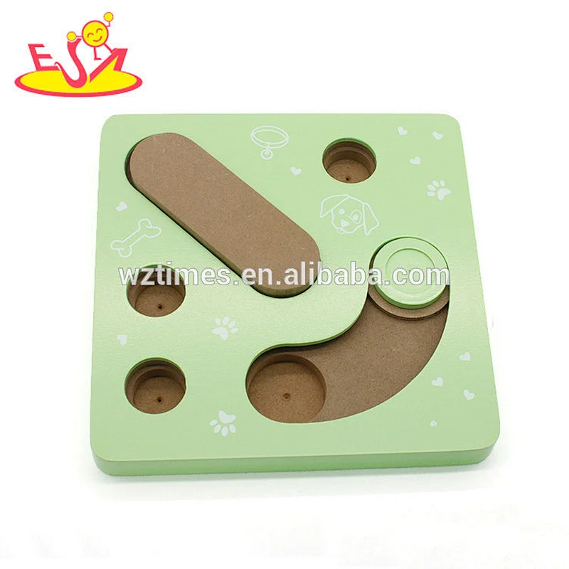 2018 Amazon top seller animal play game toy wooden learning dog toy with high value W06F085