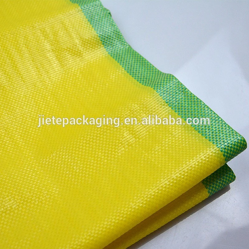 Yellow color 100pcs per bundle pp ECO woven bags 50kg