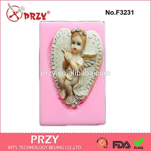 F3231 Hand-carved angel fondant mold cake baking tools angel silicone fondant mold