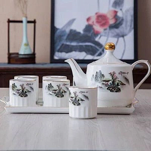 wholesale price watered kettle drinkware sets which tray and cup and bottle