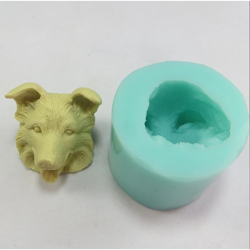 DW0004 Dog Head Silicone Soap Mold 3d handmade silicone mold PRZY