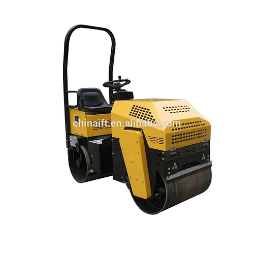 1000KG electric Double Drum Roller YFR-880 hydraulic vibratory Road Roller with hydraulic motor double drum driving