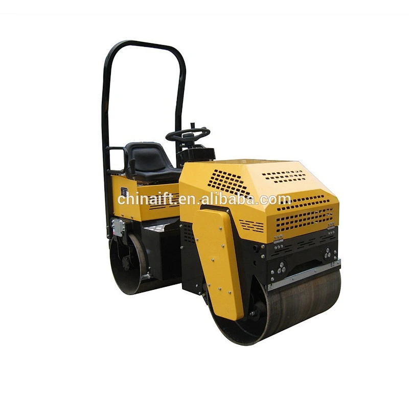 1000KG electric Double Drum Roller YFR-880 hydraulic vibratory Road Roller with hydraulic motor double drum driving