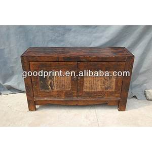 Chinese antique natural solid wood bedroom wardrobe cabinet