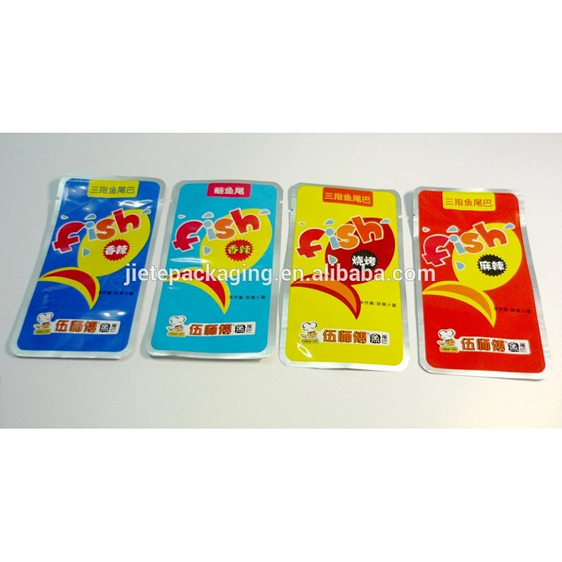 PE plastic bag custom printed packing fish tail