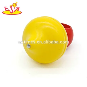 wholesale cheap funny wooden spinning top toy for children W01A308