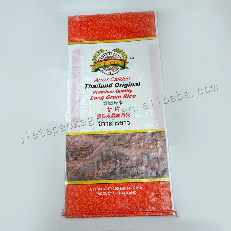 25kg new material bopp laminated and printed Thai jasmine rice packaging bag for grain,bean,flour,feed