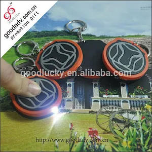 Promotional funny handmade reusable soft pvc led keychains