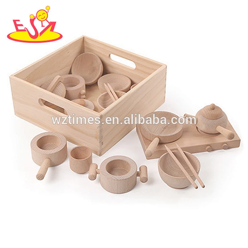 2018 großhandel neue design holzrollenspielzeug kinder natürliche holzrollenspielzeug lustiges kind holzrollenspielzeug W10B178