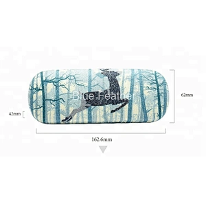 Custom optical eyewear sunglass case with pu leather canvas microfiber material