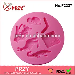 2015 f2337 silicone animal shape mold for cake decorating