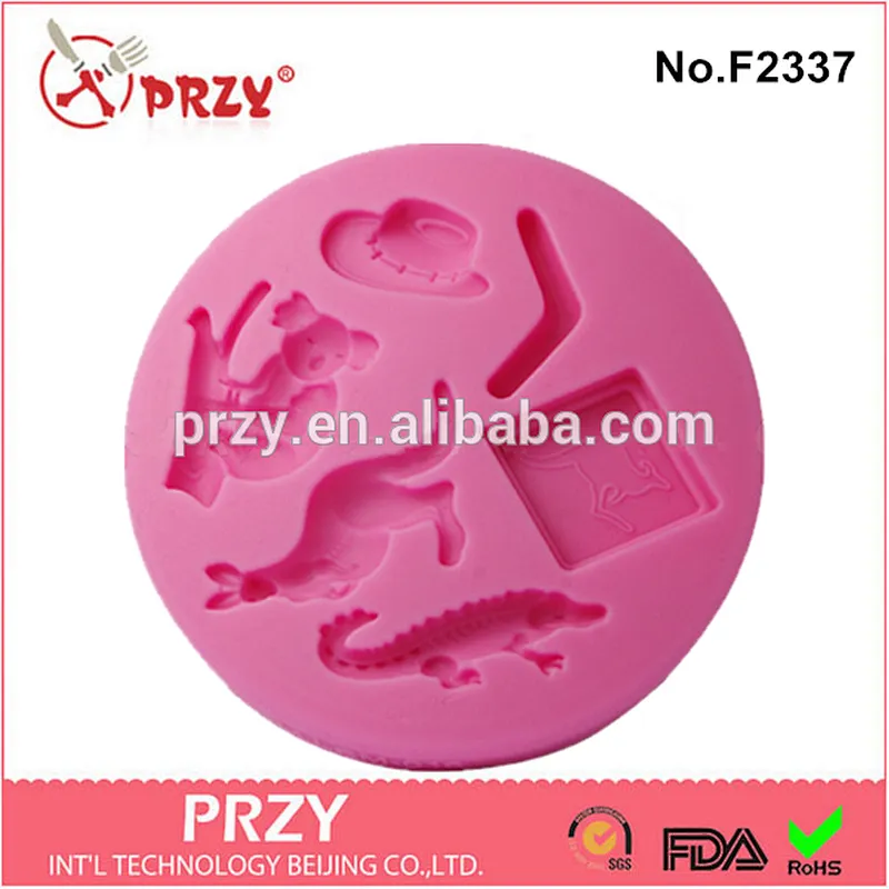 2015 f2337 silicone animal shape mold for cake decorating