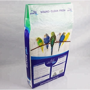 China bopp laminated pp woven birdseed packaging bag,animal feed bag pp woven