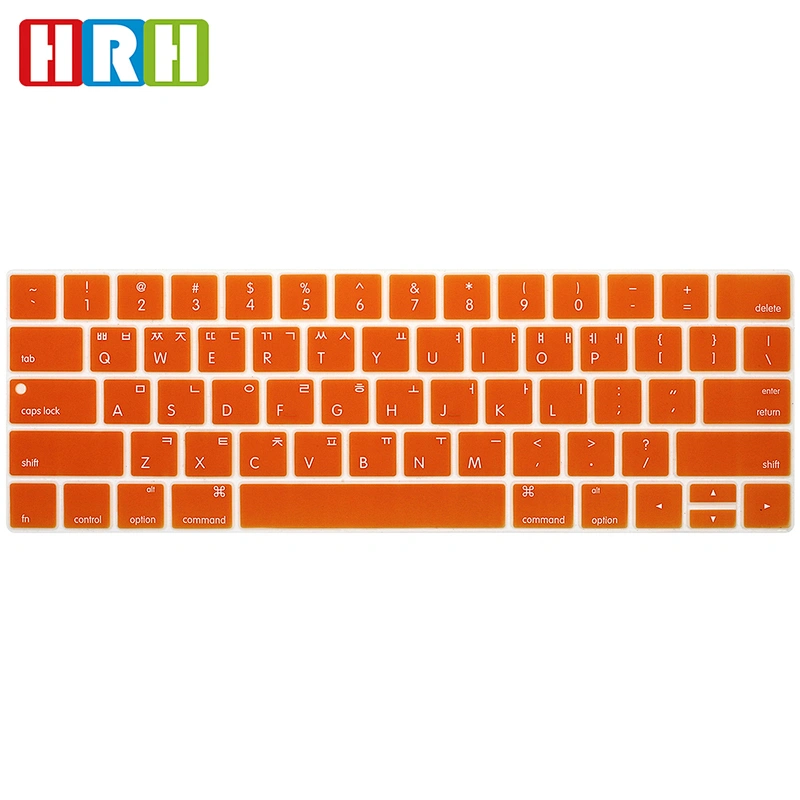 Custom Keyboard korean Skin Silicone Cover colored laptop keyboard skin cover keyboard  for macbook pro 13 touch bar