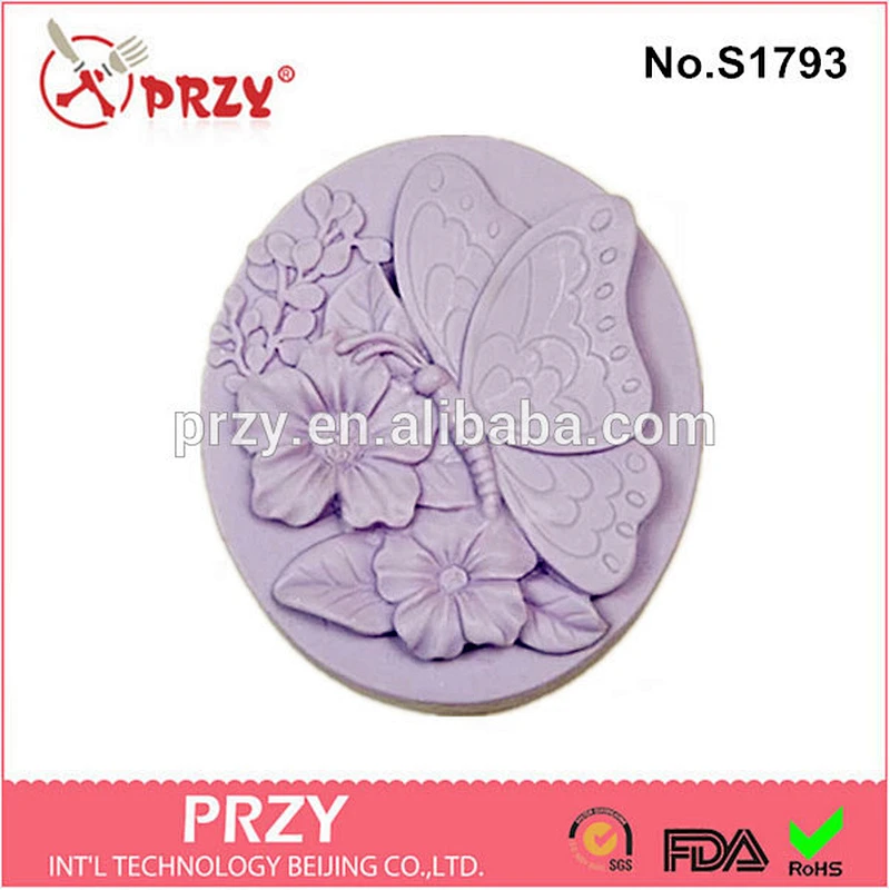 S1793 PRZY DIY handmade butterfly silicone soap molds