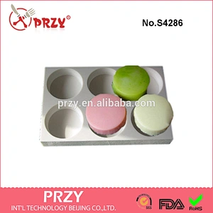 S4286 Round Shape 6 cavity handmade tray mold silicone loaf soap mold silicone mould