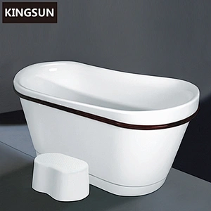 K-8887 Modern High Quality White Fresstanding Acrylic Portable Soaking Tub