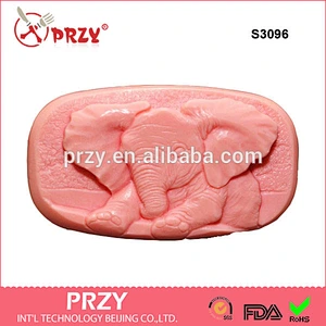 S3096 elephant Silicone Soap Mold, animal silicone handmade soap molds