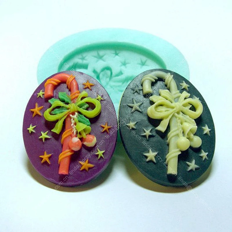 Fondant Christmas molds crutch fondant cake decoration mould Aroma stone Mold