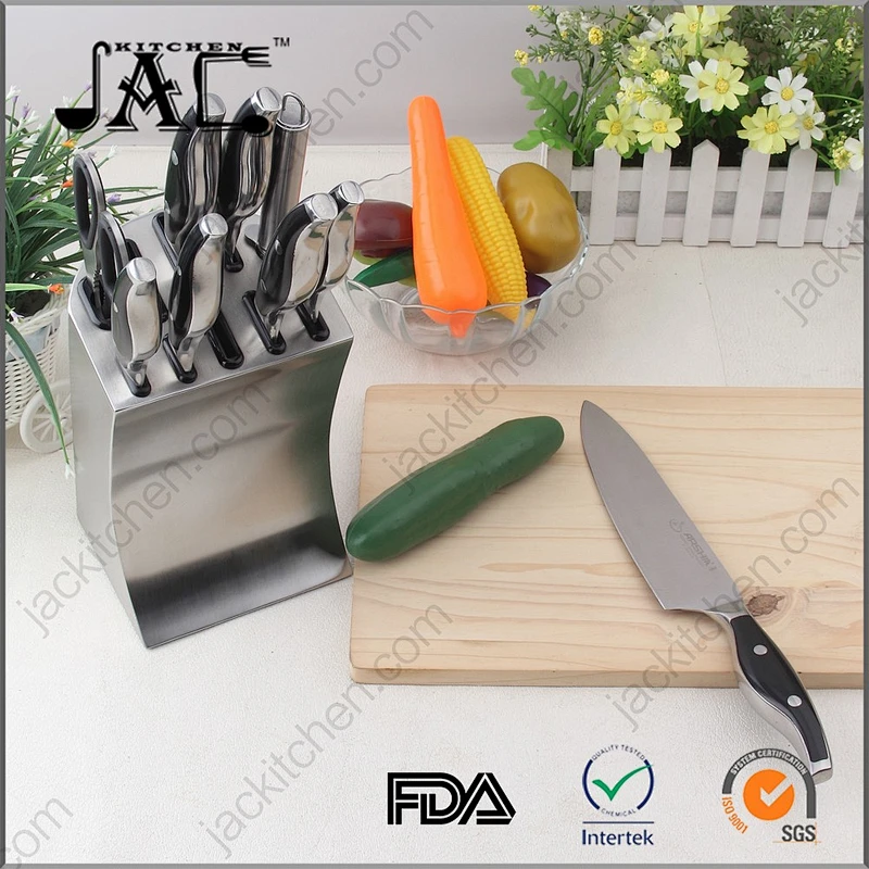 Stainless Steel Butcher Knife Set include Acrylic Stand