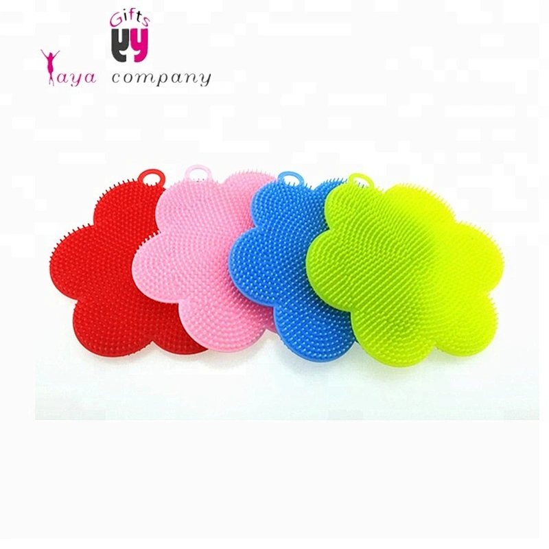 Antibacterial 3 Pack Silicone Dish Washing Scrubber For Kitchen Wash