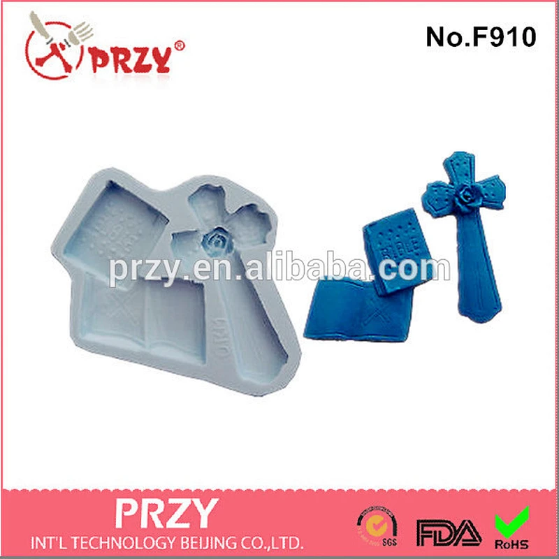 Model F910 Eco-Friendly silicone first communion fondant cake mold