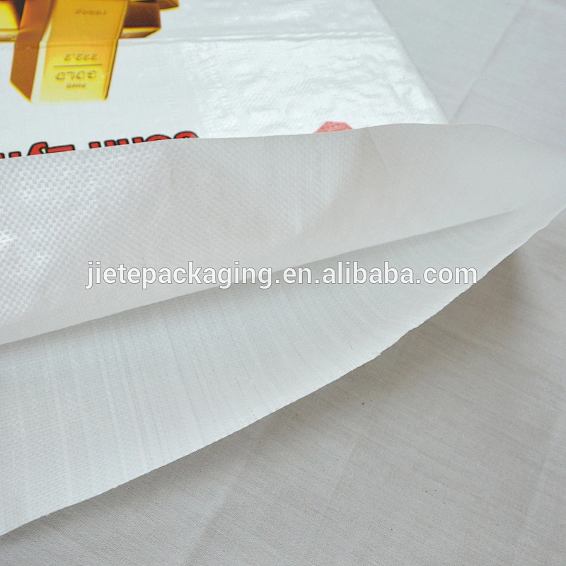 25kg grain, flour, rice, wheat, fertilizer pp woven bag with color printing