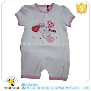 Wholesale casual style baby white short sleeve knitted romper