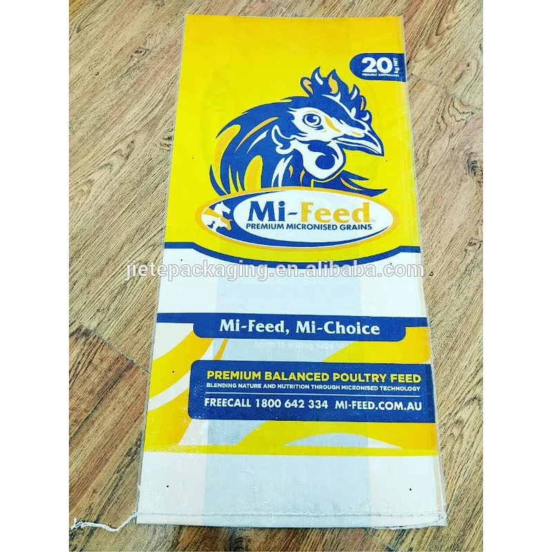 High quality 20kg bopp laminated pp woven feed bag for packing animal food