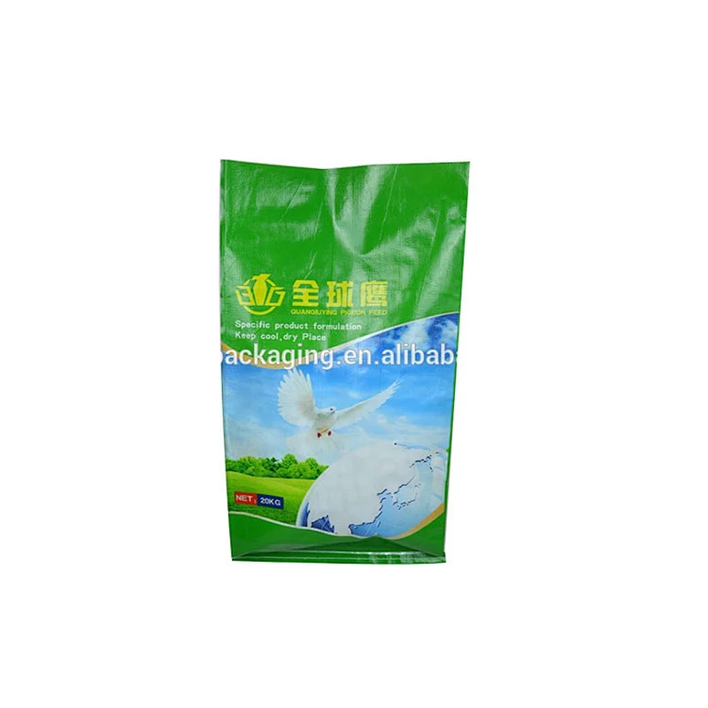 Cheap hot sale plastic pp woven animal feed bag for eagle food 25kg
